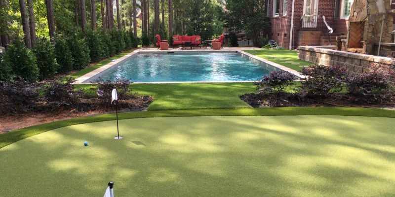 Grass Around Pool in Salt Lake City, Utah